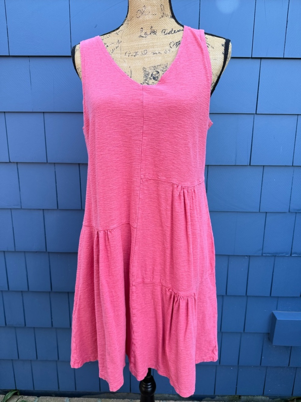 Cut Loose P/M coral Sleeveless Pink Tiered V-Neck Women's Dress